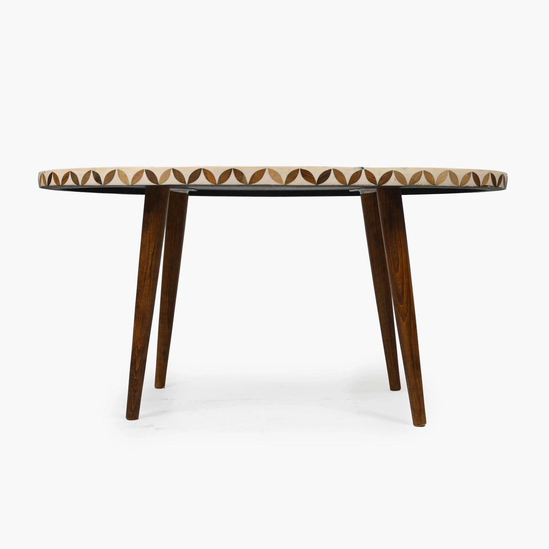 Walnut & White Resin Table