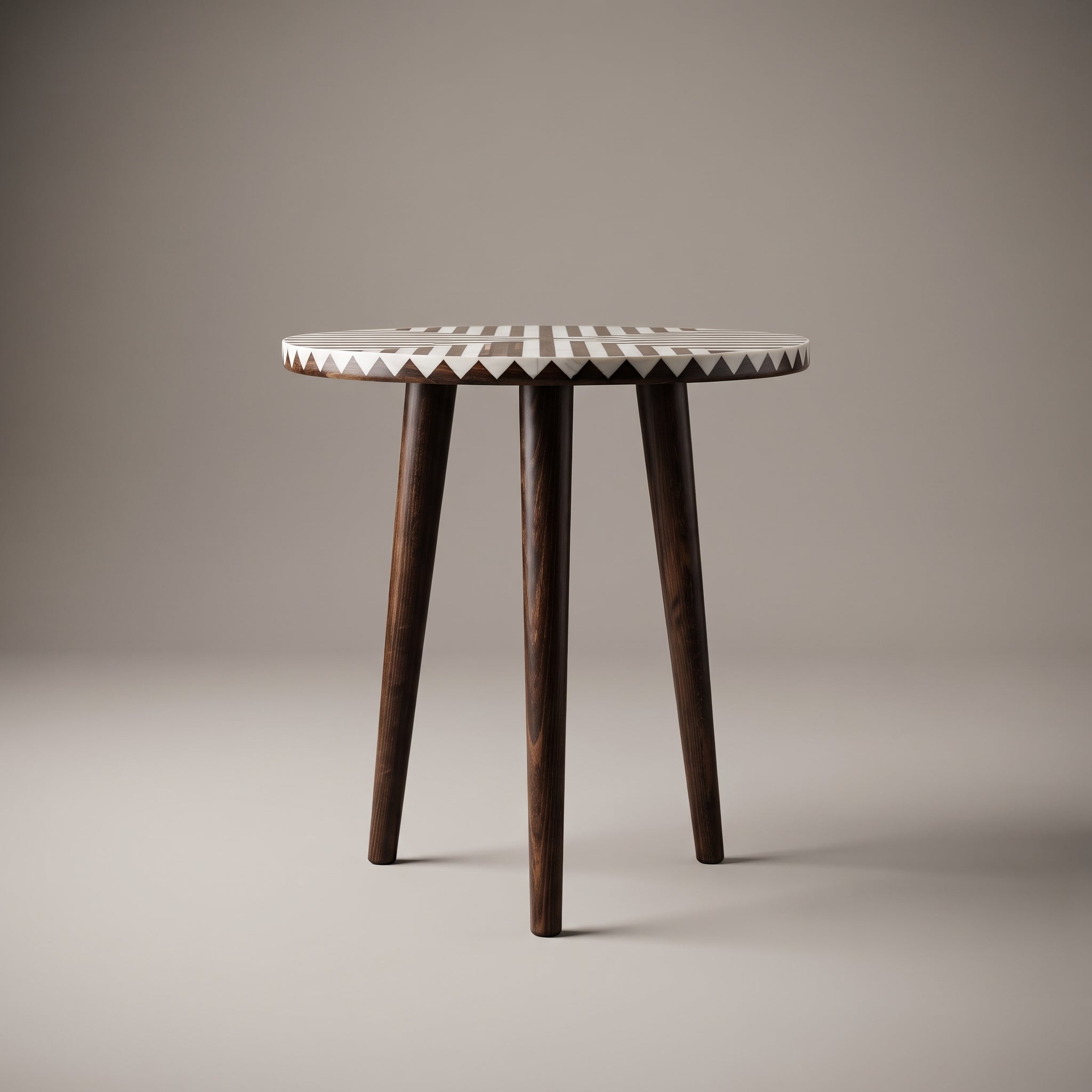 Handcrafted Walnut & White Resin Table