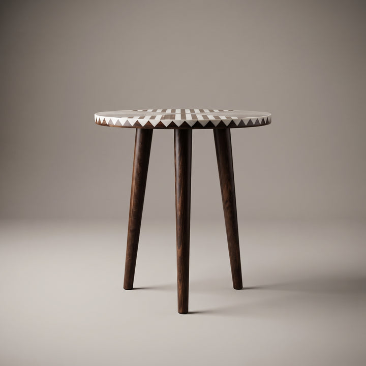 Handcrafted Walnut & White Resin Table